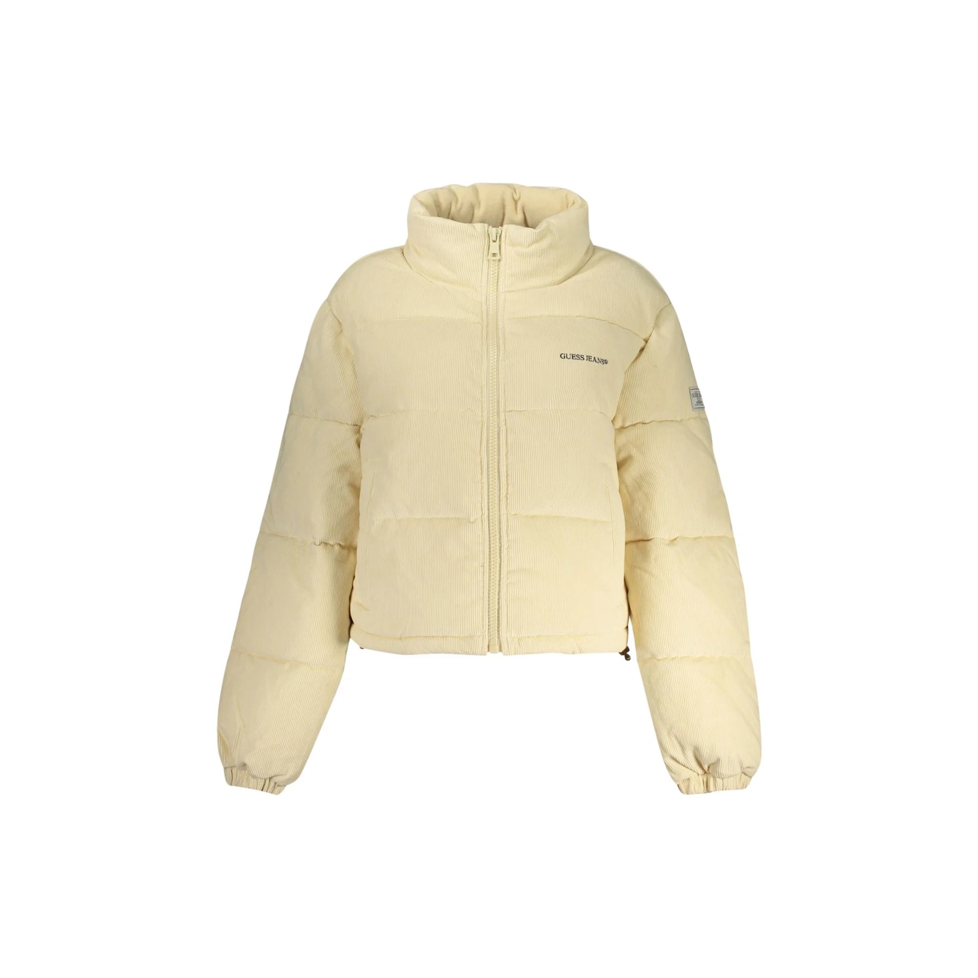 Guess Jeans Giubbotto Donna Corto Tasche Ricamo Logo Giubbotti e Giacche Beige - foto prodotto